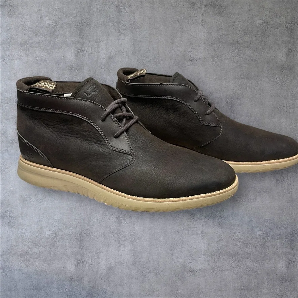 Ugg Union Chukka Brown Suede Leather Boots Mens 10‎ Waterproof Treadlite Comfort
